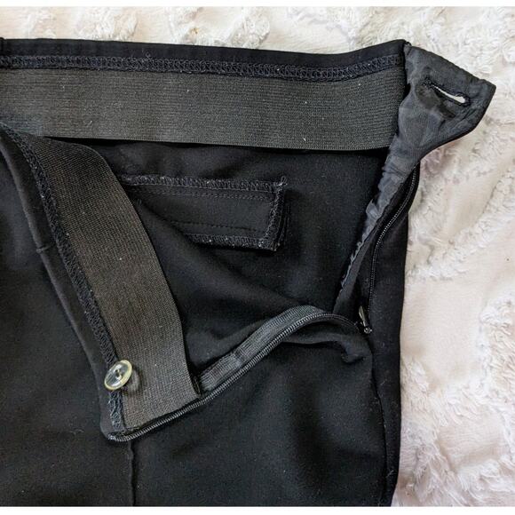 Chicos Black Mid Rise Straight Leg Stretch Career Dress Leggings Pant Size Small - Picture 4 of 7
